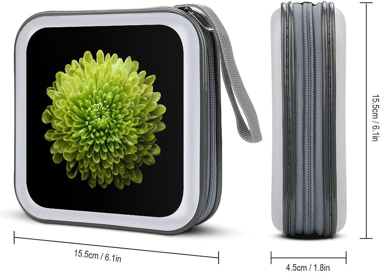 Pompom Flowers CD Case Wallet Portable DVD Holder Organizer Box image 2