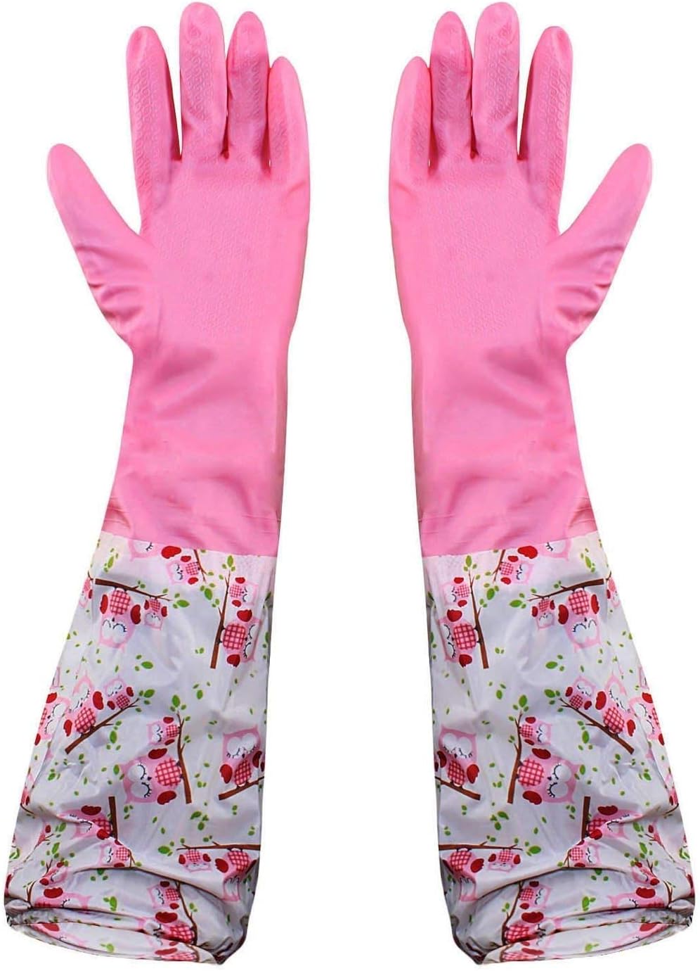 HOKIPO Reusable Free Size Hand Gloves for Kitchen, Long Elbow Length - 1 Pair