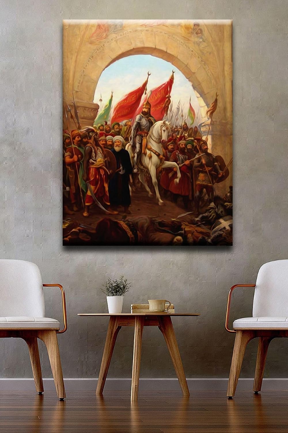 Lona Sanat Osmanlı Istanbul Fetih Kanvas Tablo;Karma 50 X 70