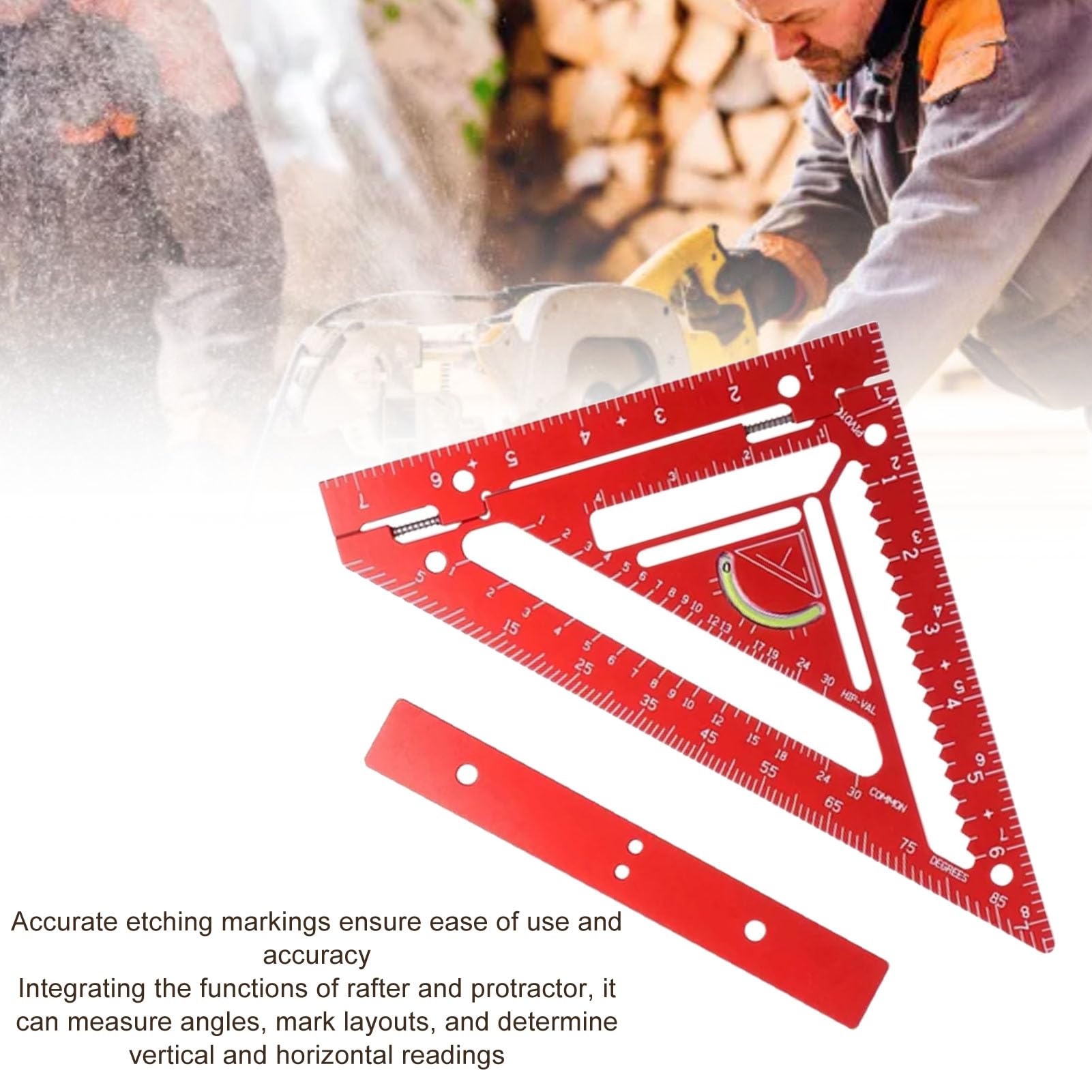 TRAVERSO TRIANGOLARE IN LEGA DI ALLUMINIO STRUMENTO QUADRATO LAYOUT VERSATILE SQUADRA DI MISURA PER CARPENTERIA