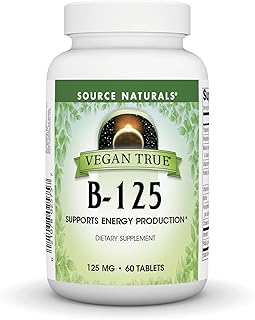 Source Naturals Vegan True B-125, Supports Energy Production*, 125 mg - 60 Tablets