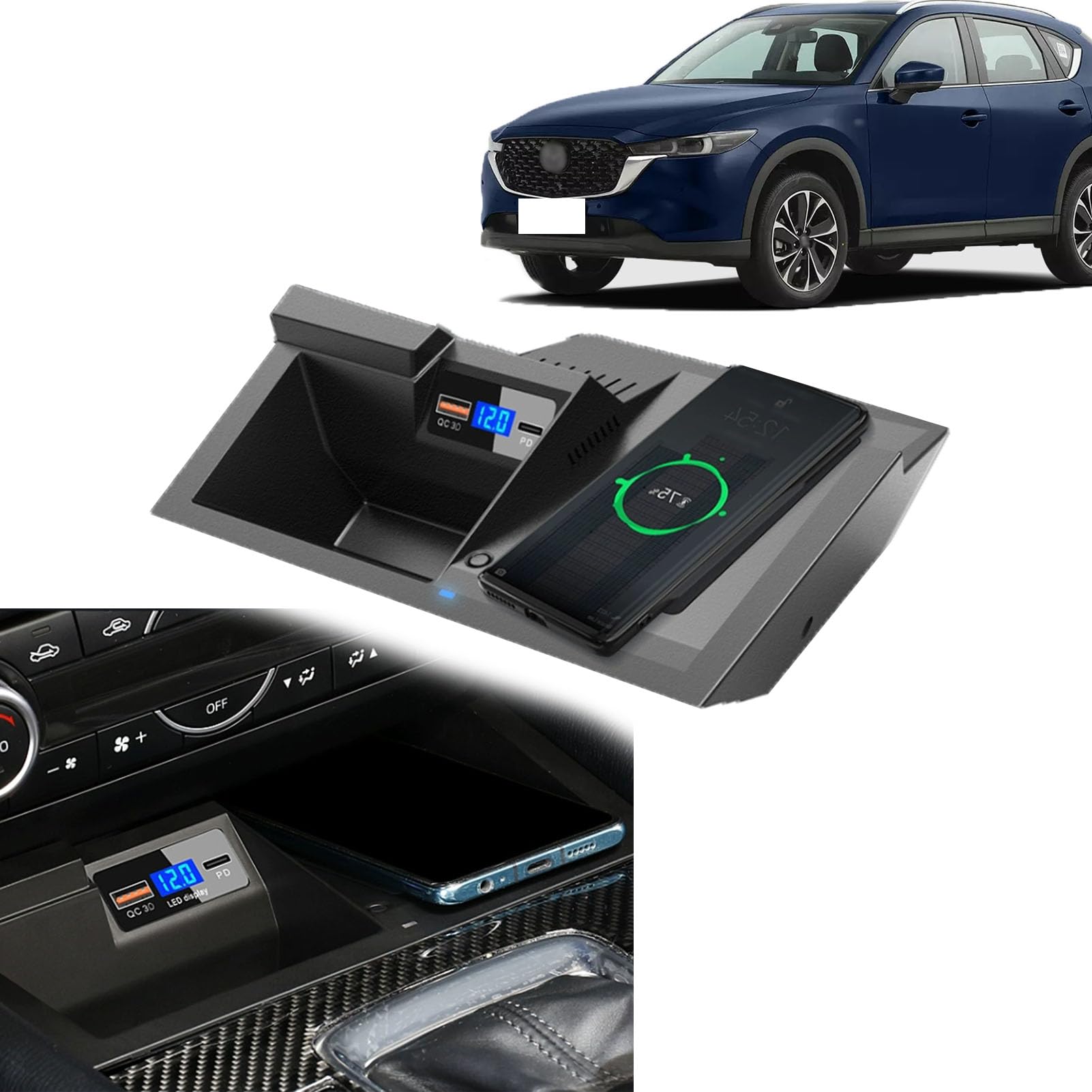 Amazon.co.jp: 車載 ワイヤレス充電器 マツダ Cx-5（2017年 2018年