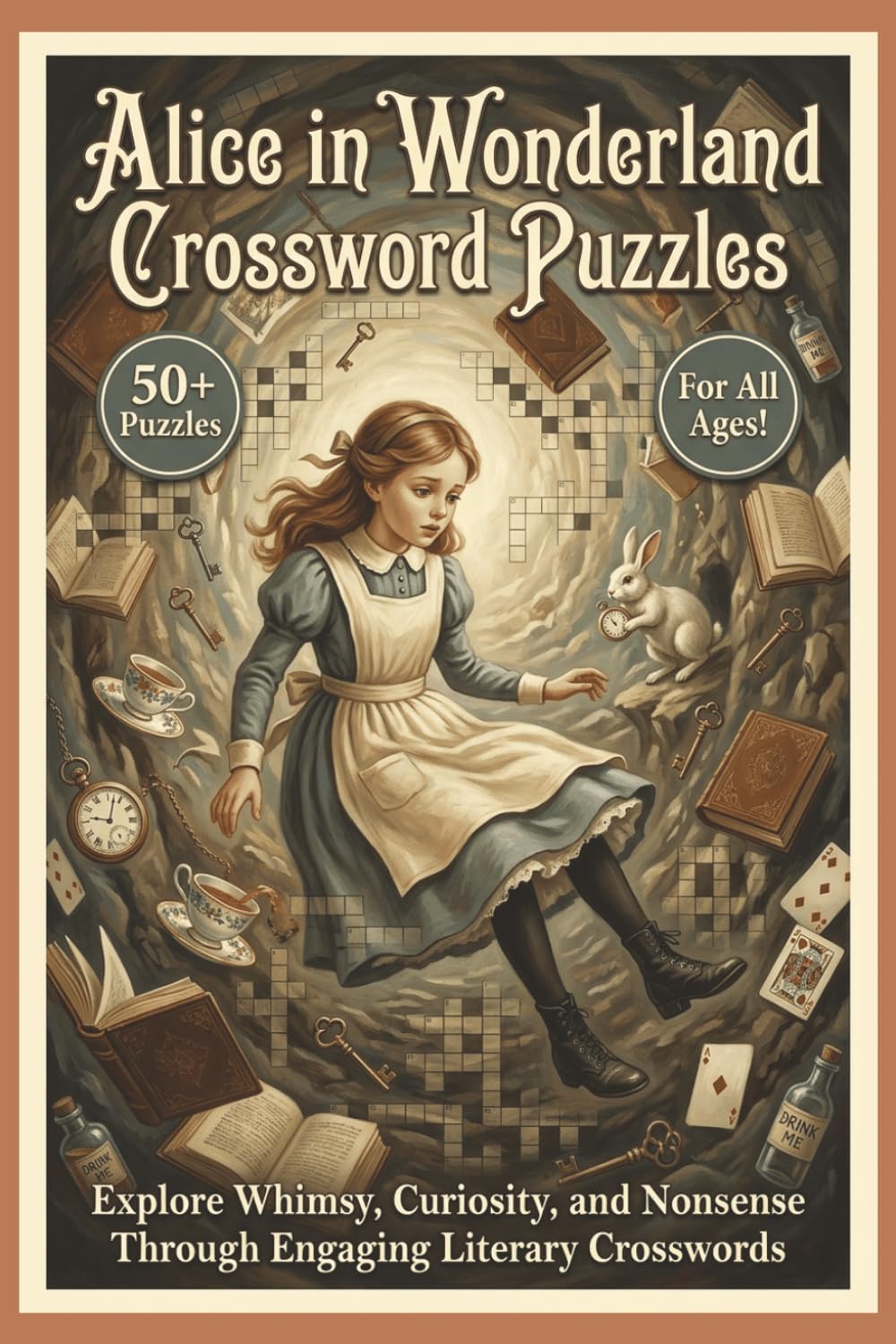 Alice in Wonderland Crossword Puzzles | 50+ Puzzles | For All Ages!: Explore Whimsy, Curiosity, and Nonsense Through Engaging Literary Crosswords