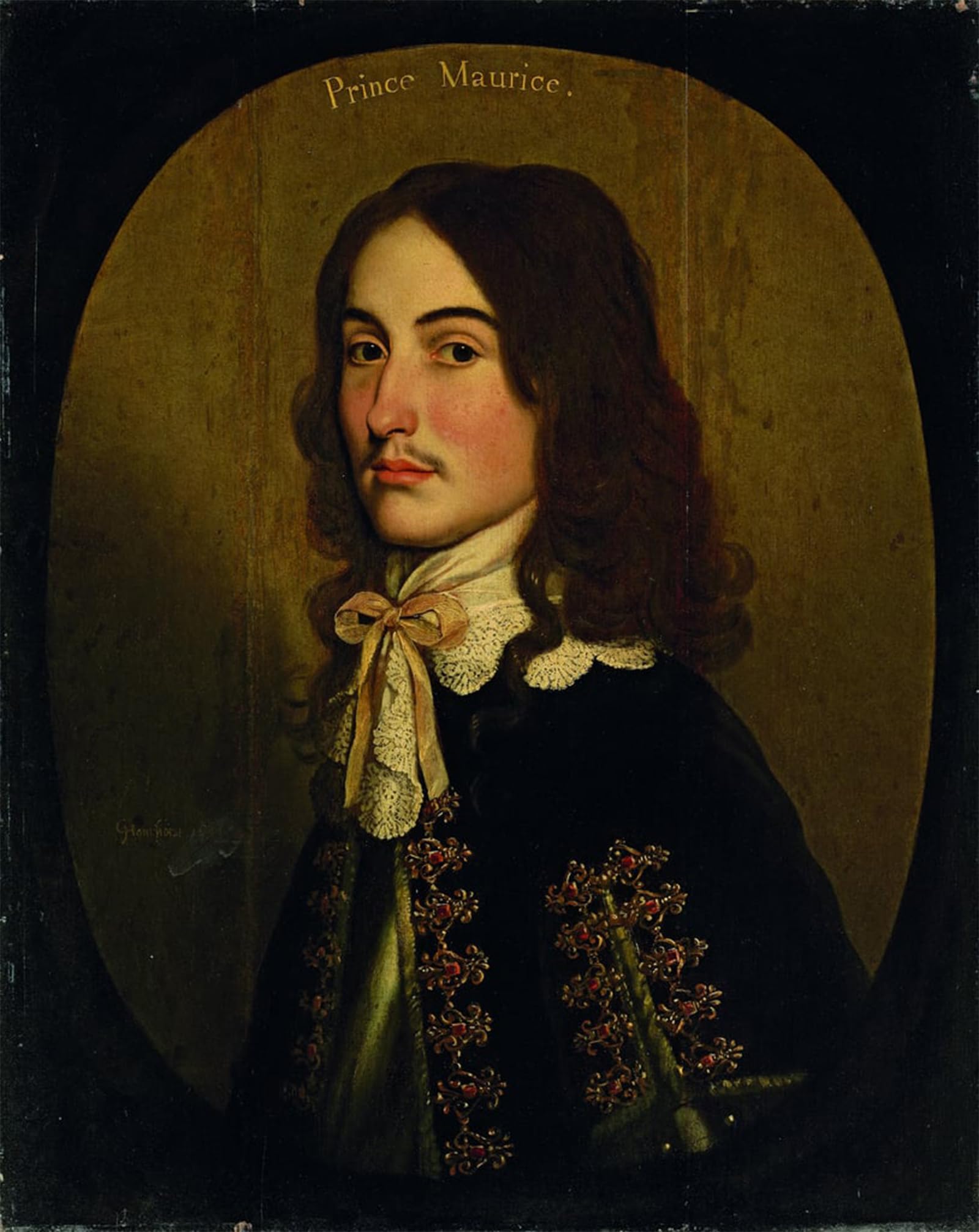 RZHRHJES Retro Picture Portrait Oil Painting Modern Wall Artwork Portrait of Maurice of Nassau of Orange by Gerrit Van Honthorst Canvas Poster for Home Decor 60x90cm