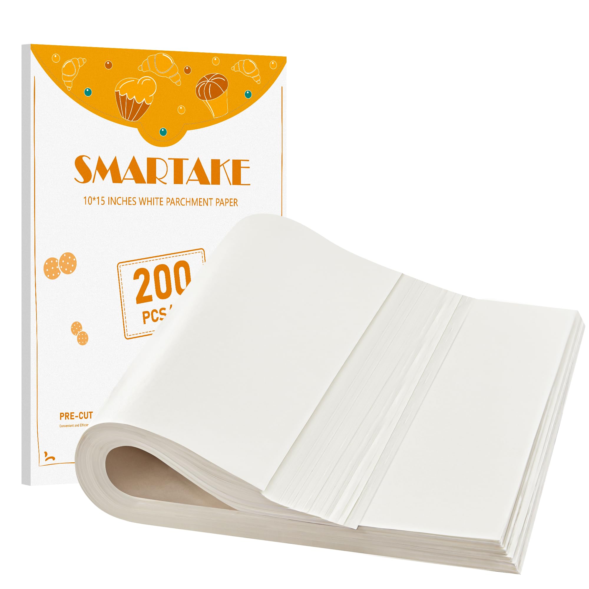 SMARTAKE 200 Pcs White Parchment Paper Sheets, 12x16 Inches, Non-Stick — Amazon image 13