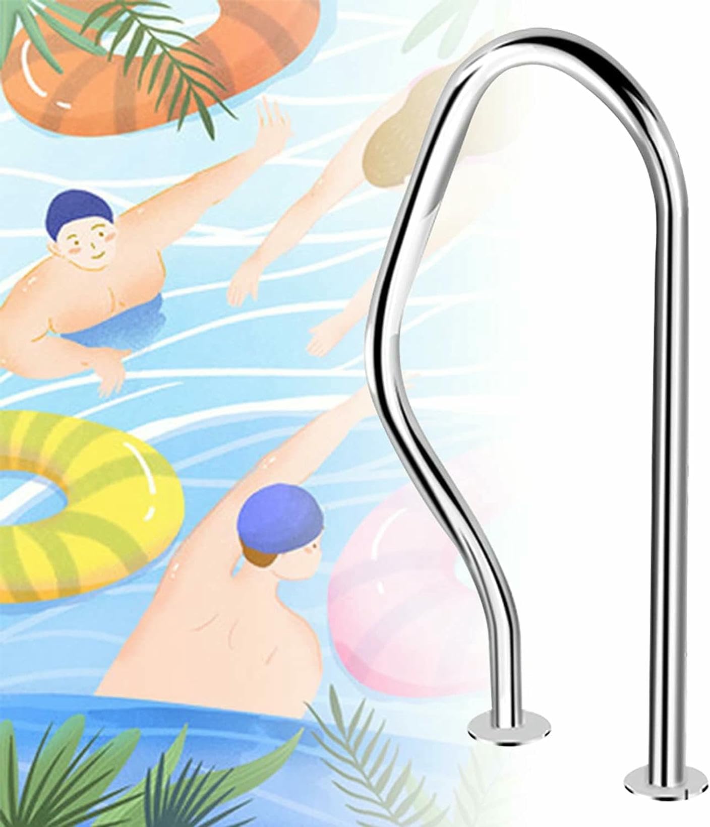 Rampe de piscine en acier inoxydable pour escalier et sécurité du bassin