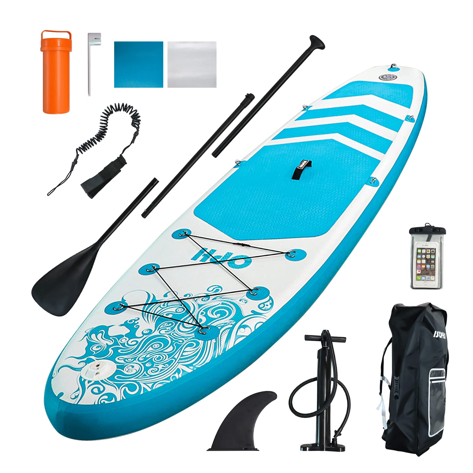 SUNBKIM Inflatable Stand Up Paddle Board, 10'5 Paddleboard Inflatable