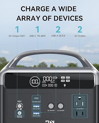 Miniatura 8 de Estación de energía portátil de carga rápida  Batería DaranEner LiFePO4 de 179.2 Wh, generador solar con 2 salidas de CA de 300 W (sobretensión de