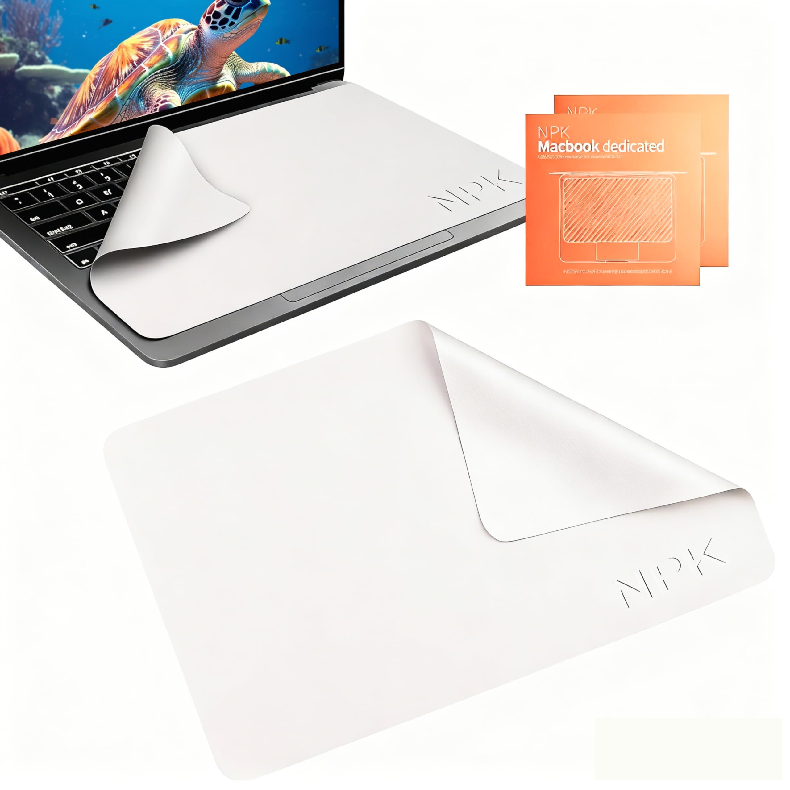 2-Teiliger Bildschirm Tastatur Abdruckschutz, Schutzset für Laptop-Tastaturen und Displays – Mikrofaser Reinigungstuch (29 x 19 cm) für MacBook Pro 13 Zoll und 14 Zoll, Dell XPS, HP Envy & mehr
