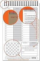 Vista 5 de Libro de puntuaciones de ajedrez Perfect Strike con reglas e instrucciones de puntuación. Resistente. Calidad de archivo. (5.5" x 8.5")