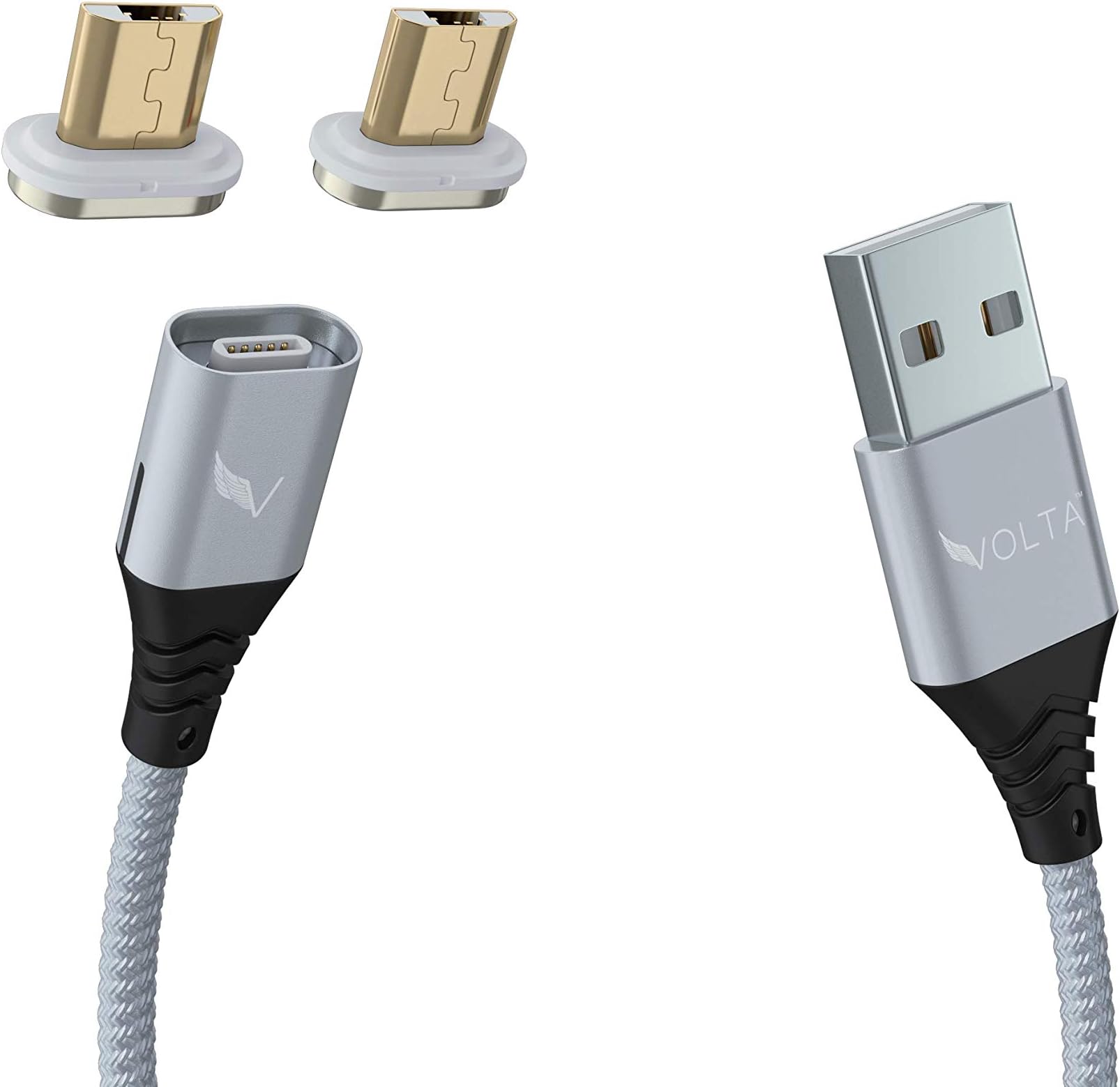 VOLTA Charger 2.0 Cable Set - 5A, Quick Charge 3.0, VOOC Flash Charge, Magnetic Universal Cable - 2X Micro USB Tips