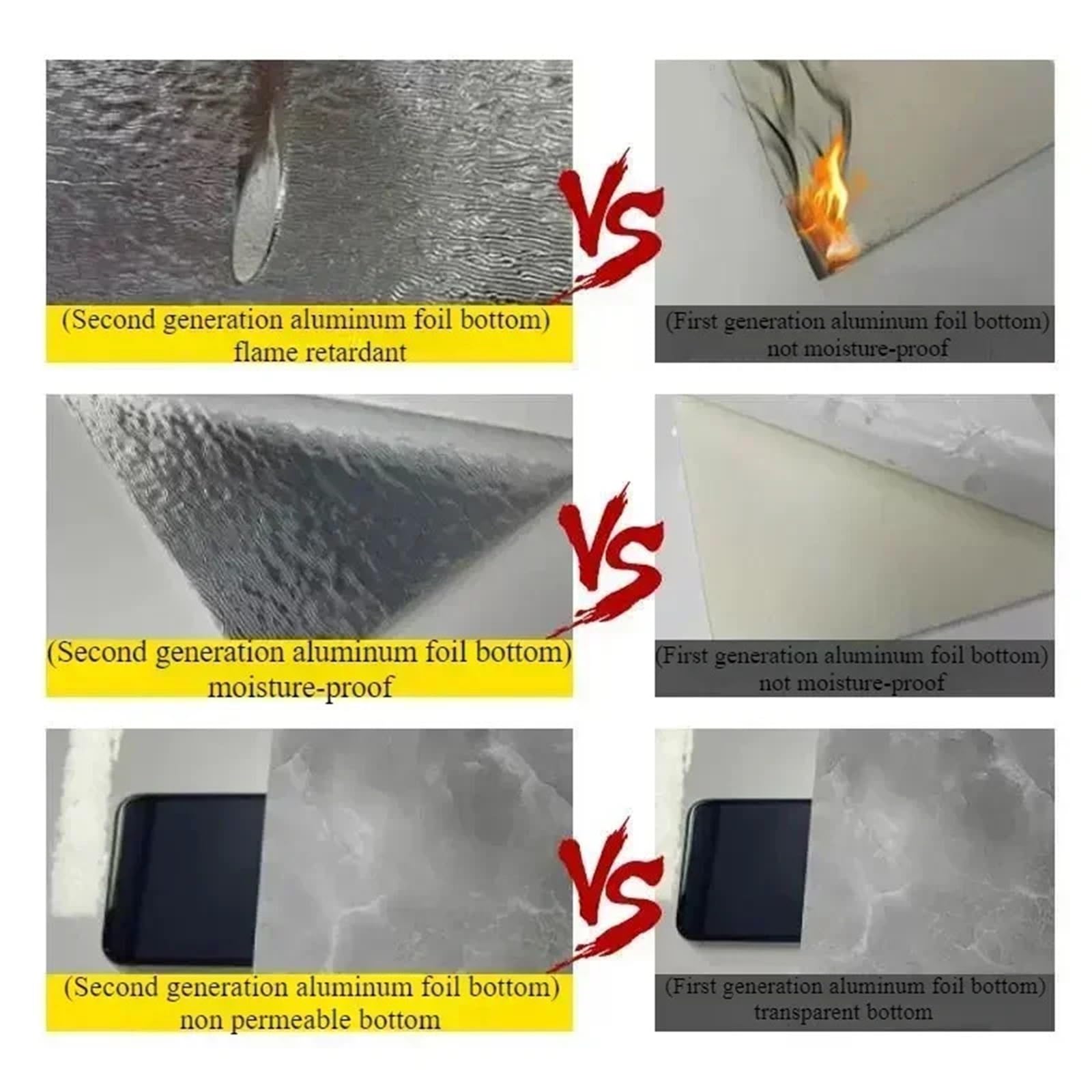 adesivo impermeabile per pavimenti Adesivi for piastrelle da pavimento, adesivi impermeabili in vinile, in marmo for cucina, camera letto e bagno Per la ristrutturazione della casa(Color-01,20pcs)