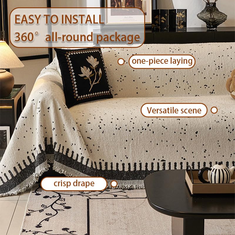Housse de canapé anti-griffes lavable couverture grand canapé - 5