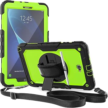 Amazon.com: Timecity Galaxy Tab A 10.1 Case 2016,(Only Fit SM-T580 T585  T587 Release Tablet).Full-Body Case Cover with Rotation Kickstand, Hand  Strap,S Pen Holder.Built-in Screen Protector-Black+Green : Electronics