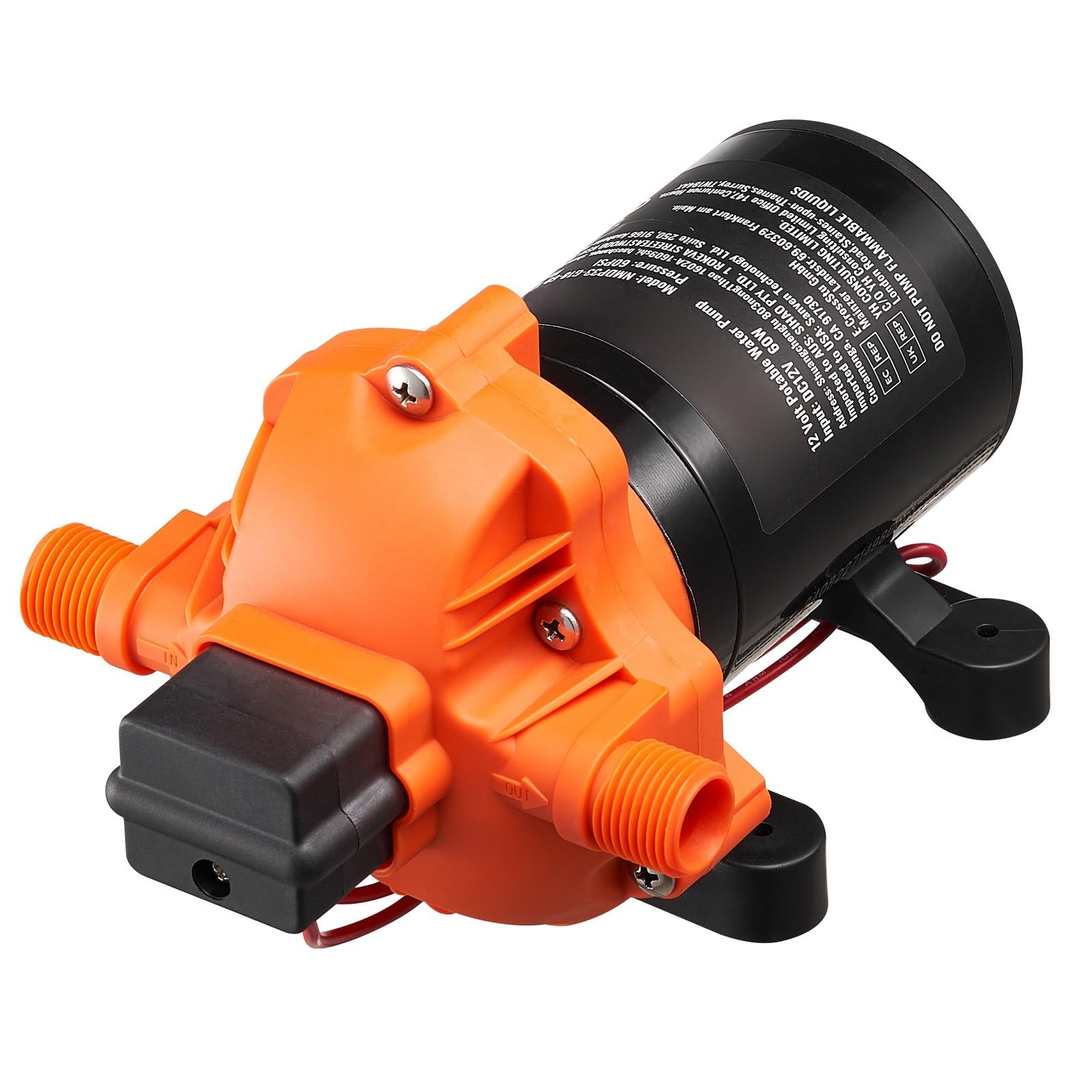 JVDDI 12V 24V Mini DC Diaphragm Pump RV Yacht Electric Liquid High Voltage Water(Onecolor)