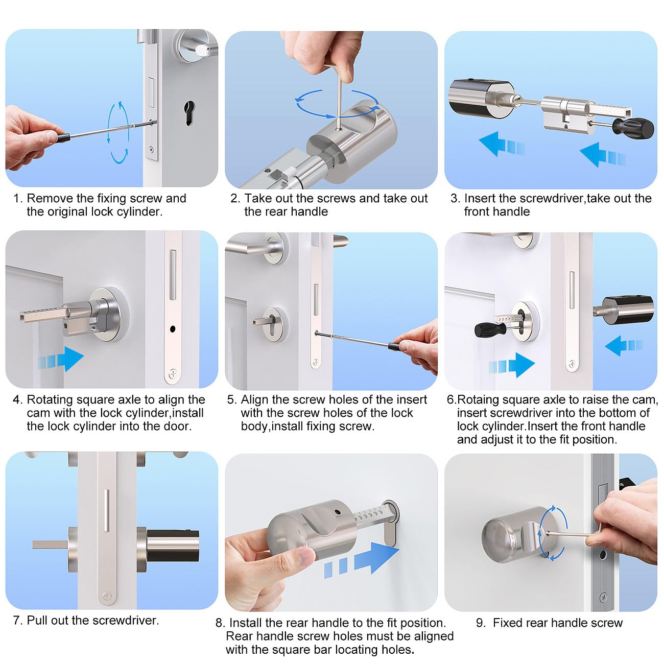 VisorTech Fingerscan Türschloss: Elektronischer Tür-Schließzylinder mit Fingerabdruck, Transponder +GW (Türschloss Haustür Fingerabdruck, elektrisch, Fingerprint, RFID)