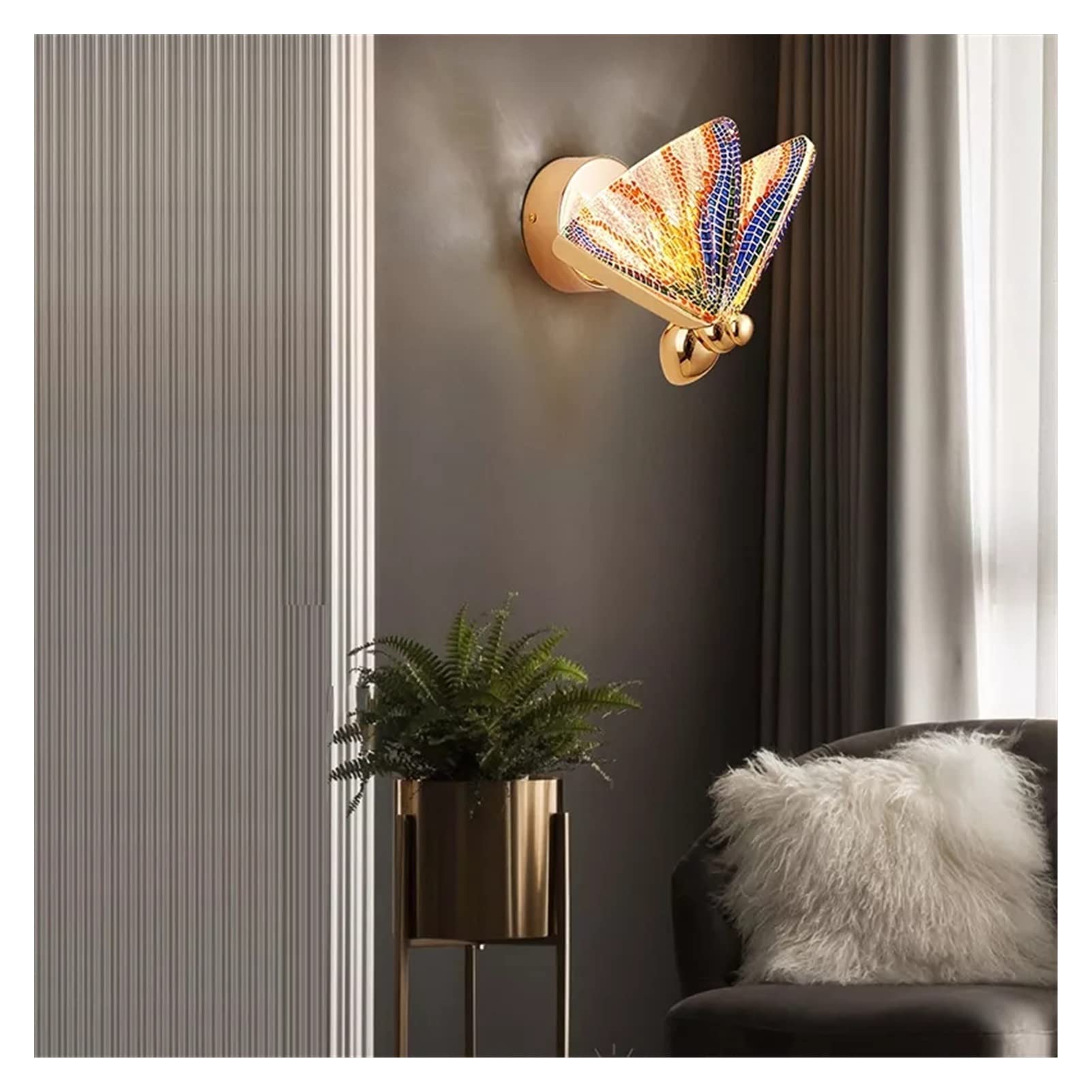 Applique murale papillon d'or pour sublimer l'ambiance lumineuse de votre chambre