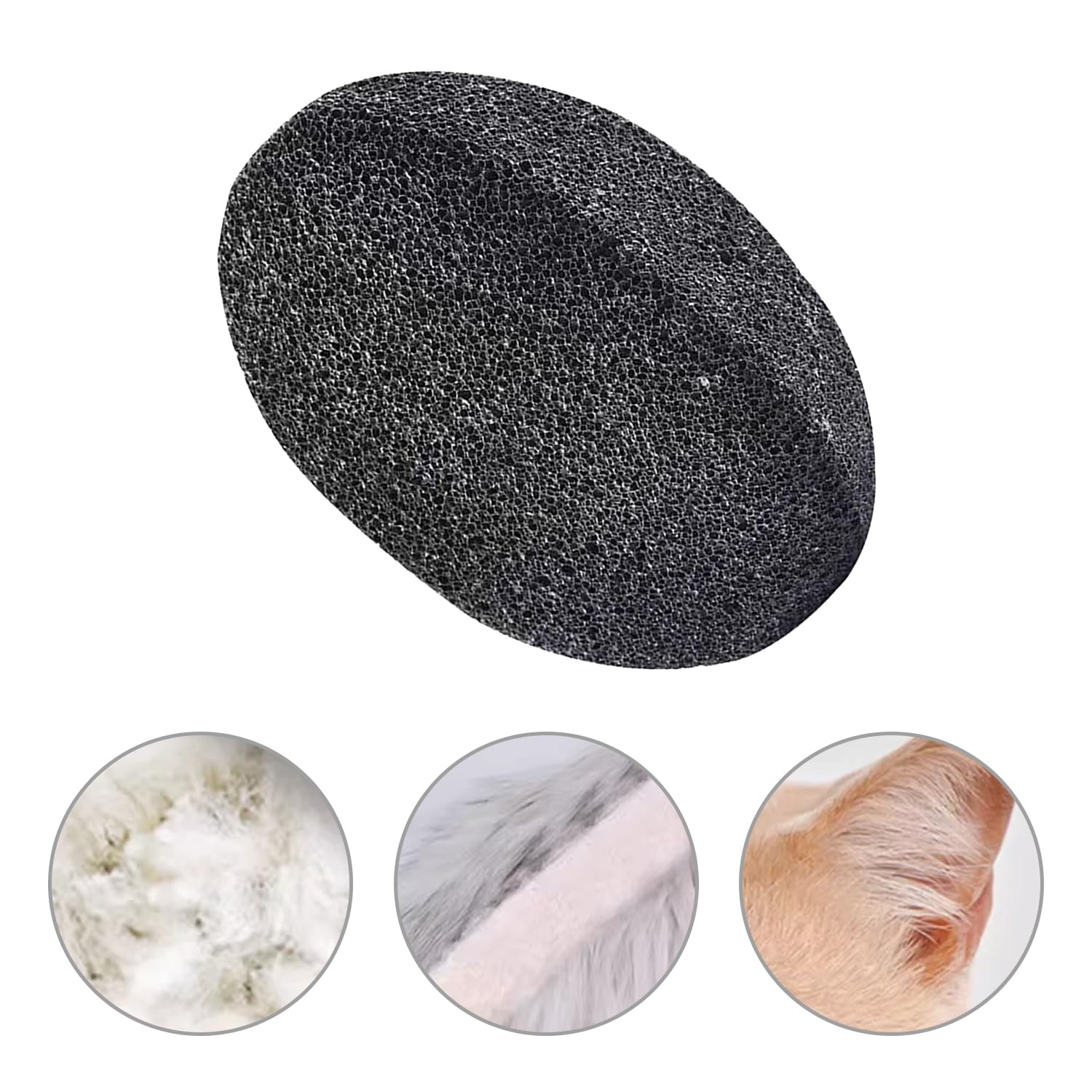 MFUOE Heavy Duty Pumice Stone Pet Grooming Tool Natural Stone Long Hair Dog Stripping Tool, Black - Image 4