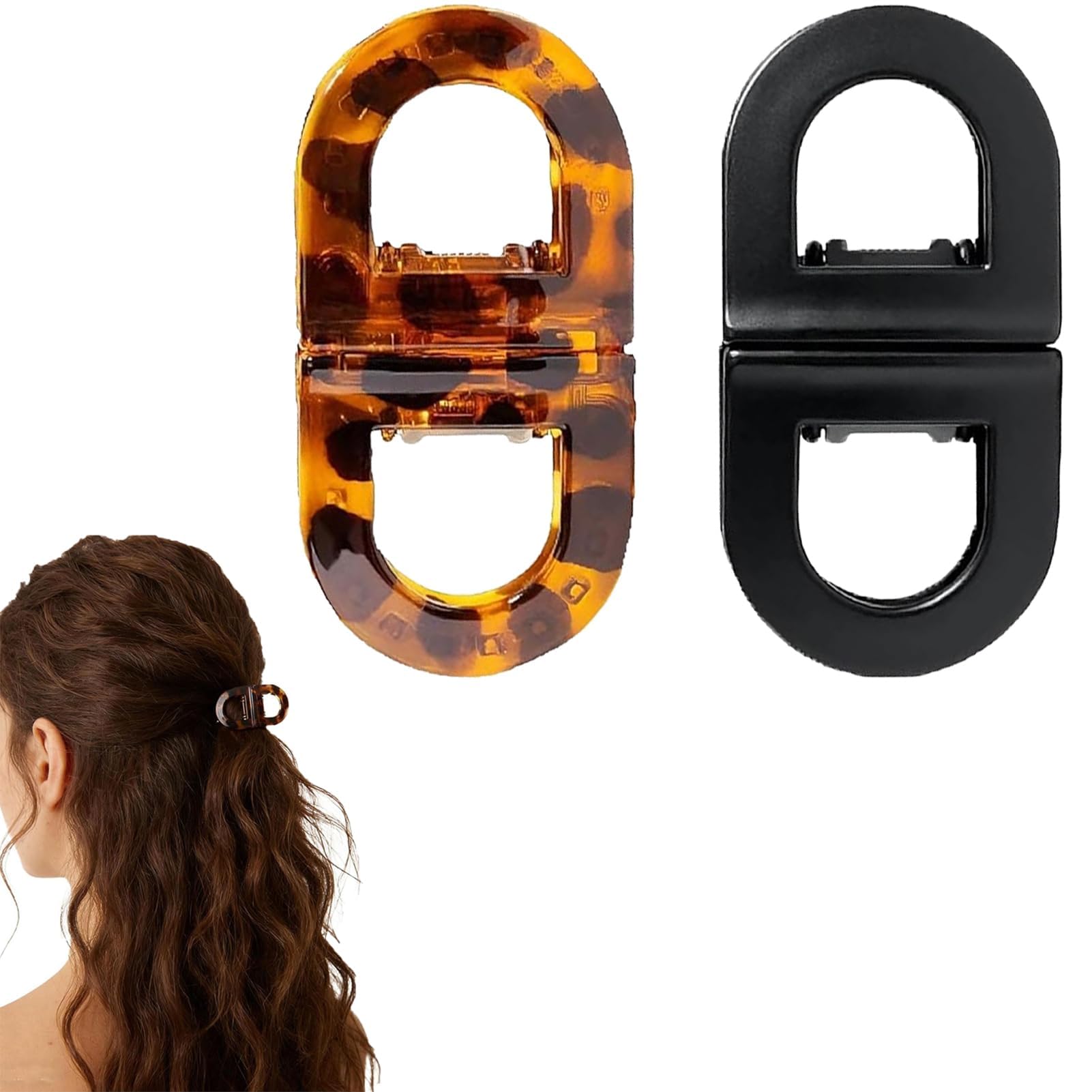 Photo 1 of 2Pcs Magnetic Hair Clips for Women, Strong Hold No-Slip Styling Clips, Seamless 2-in-1 Design for Thick/Thin Hair, Non-Dent Quick Snap Hairdressing Tools for Salon or Daily Use