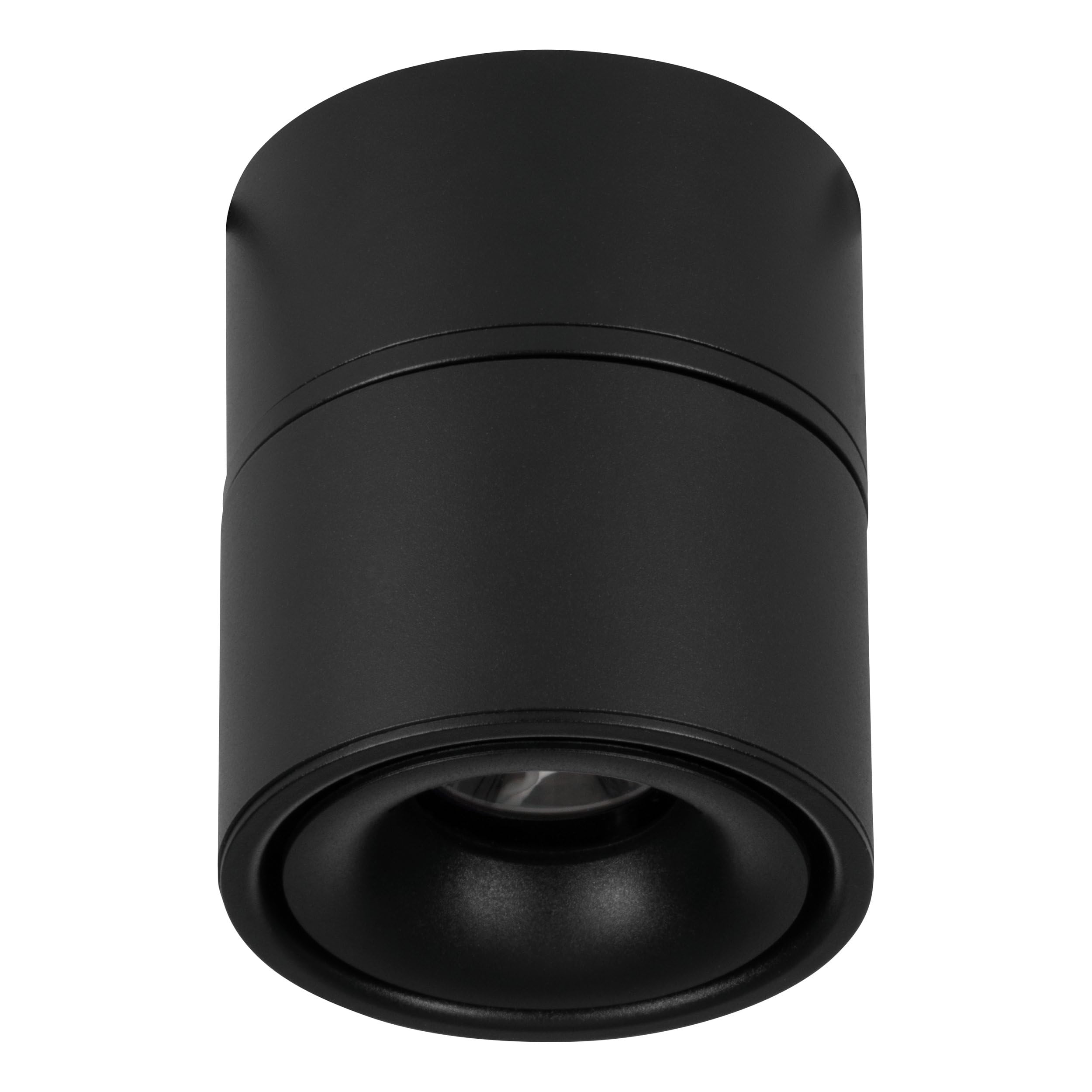 EGLO LED Halb-Einbaustrahler Bohoyo, Spot Deckenleuchte | Einbauspot oder Aufbaulampe, Deckenstrahler aus Aluminium in Schwarz, ∅ 10 cm