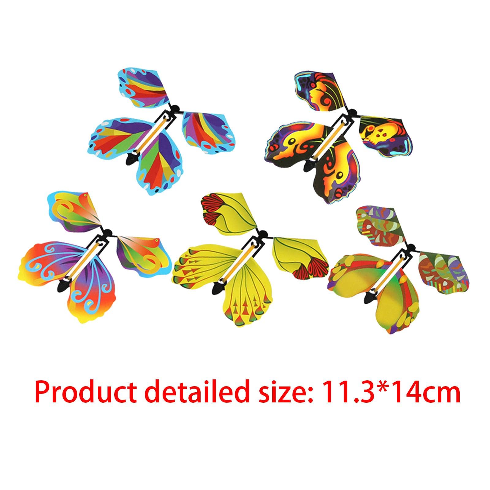 10 Papillons Volants Magiques – Élastique, Couleurs Variées – Surprise Pour Cadeau Anniversaire Ou Mariage