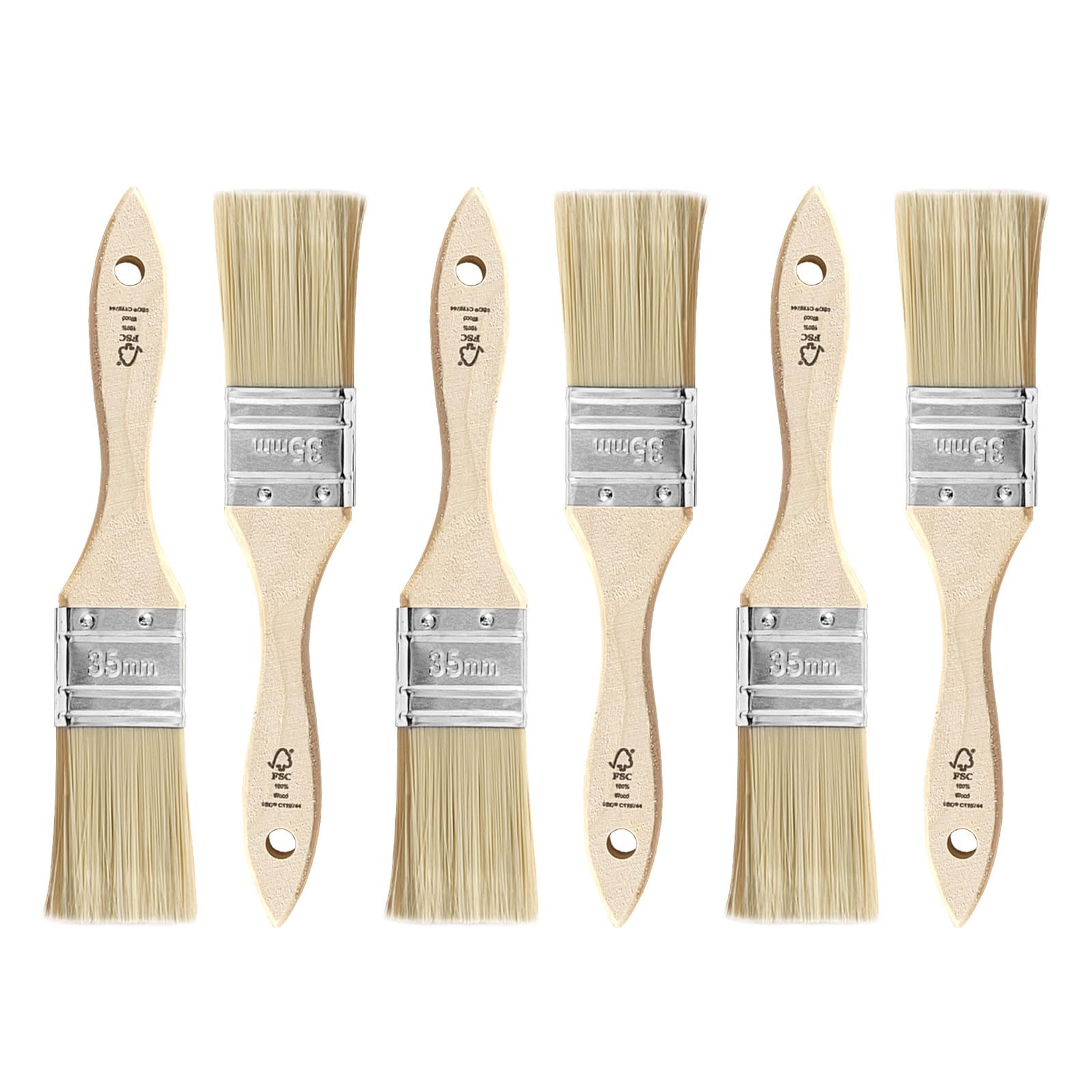 6 Inch Large Artist Flat Paint Brush Wide Wall Art Paint Brush For Gesso, Varnishes, Acrylic Painting, Watercolor, Wood, Wall, Furniture