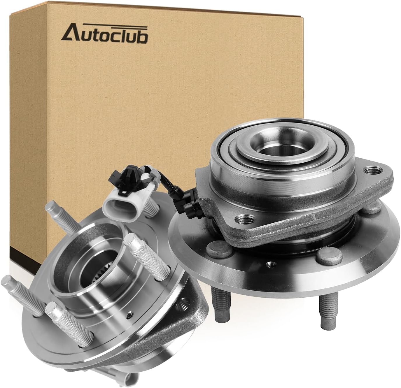 AUTOCLUB Front for 2007 2008 2009 Chevrolet Equinox Wheel Bearing Hub Assembly, for 2012 2013 2014 2015 Chevy Captiva Sport, 2007 2008 2009 Pontiac Torrent Replacement, 513276 2Pcs [5-Lug w/ABS]
