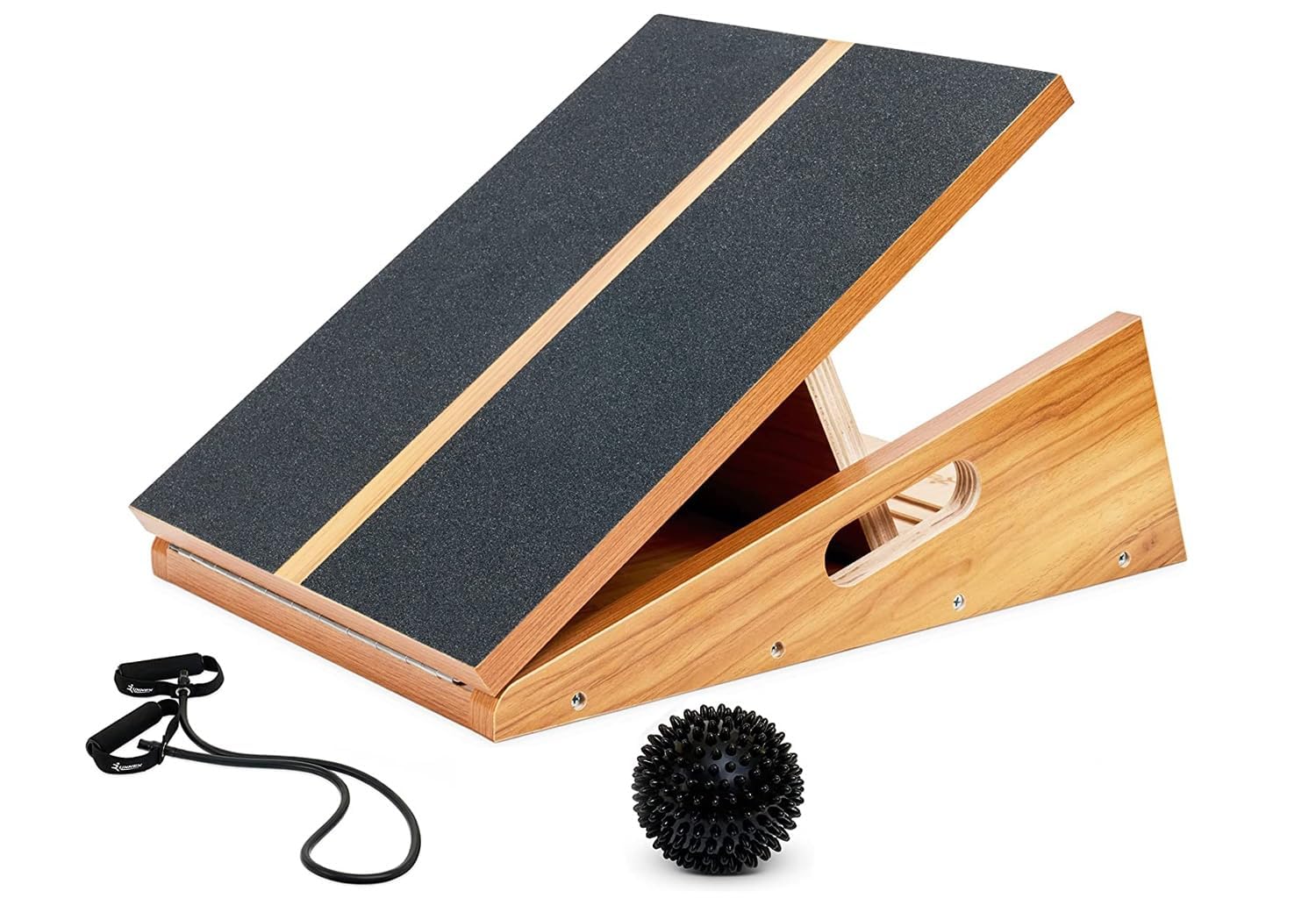 Professional Slant Board & Calf Stretcher - Foldable Wooden Slant Board for Squats - Adjustable Incline Board for Calf Stretching