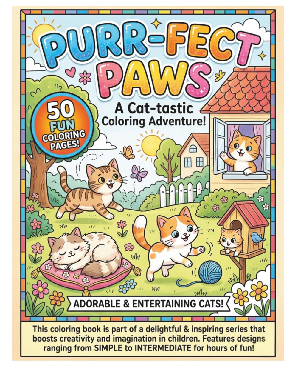 Merry Cats Adventures: A Fun & Silly Coloring Book for Kids - 50 Playful Designs to Spark Creativity and Imagination (Ages 4-8)