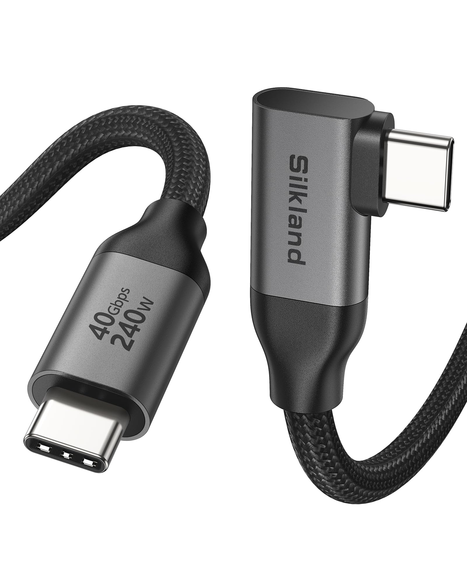 Silkland 40 Gbps USB4 per cavo Thunderbolt 4 3 m, 8 K @60 Hz 4 K @144 Hz HDR, 240 W 48 V/5 A PD3.1 USBC con cavo Thunderbolt 5 per Macbook, Android Auto, iPad, Dock, PSSD, iPhone 16/15, eGPU, VR