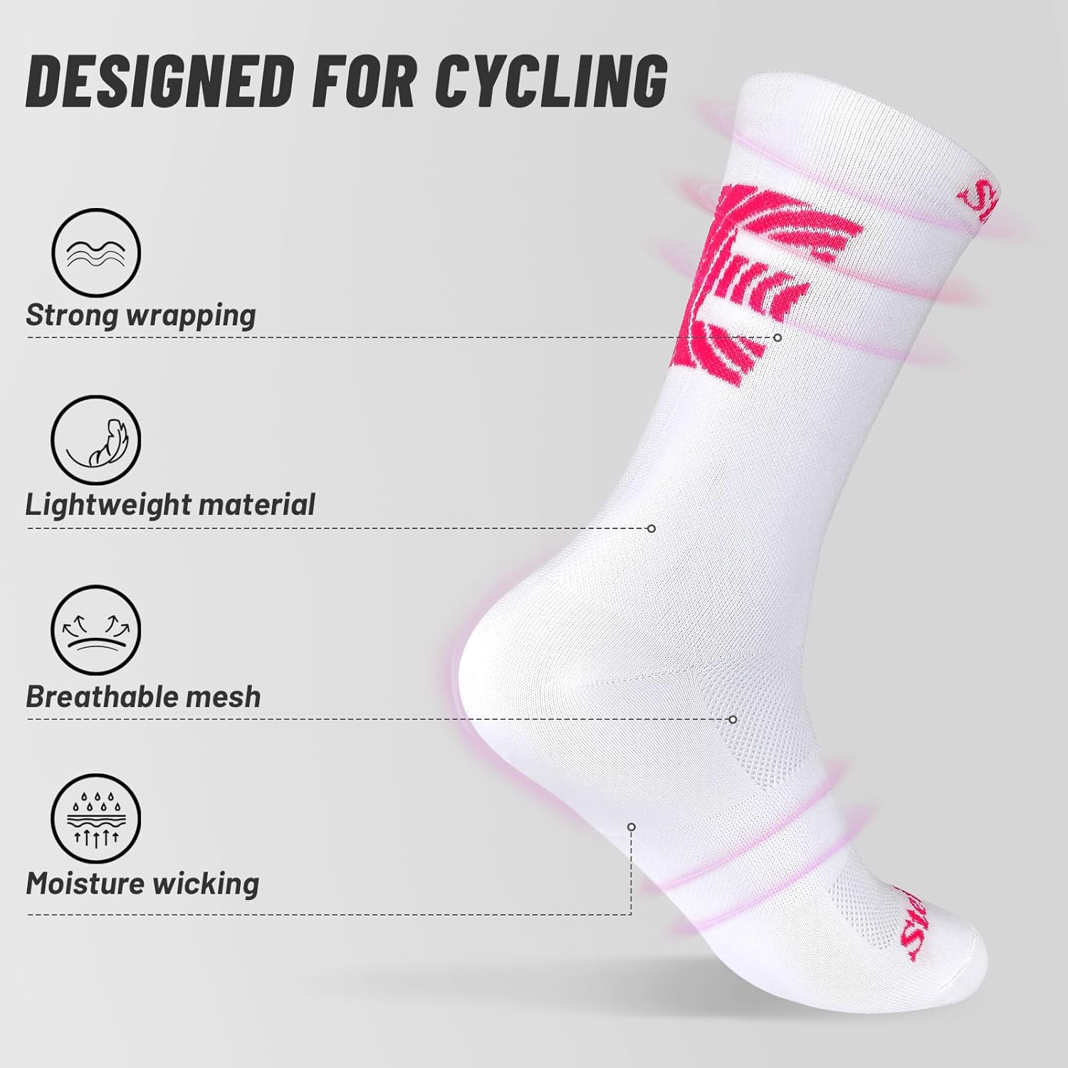 Cycling Socks, Four SeasonsUnisex Breathable, Suitable for Cycling (One Size) - Image 3