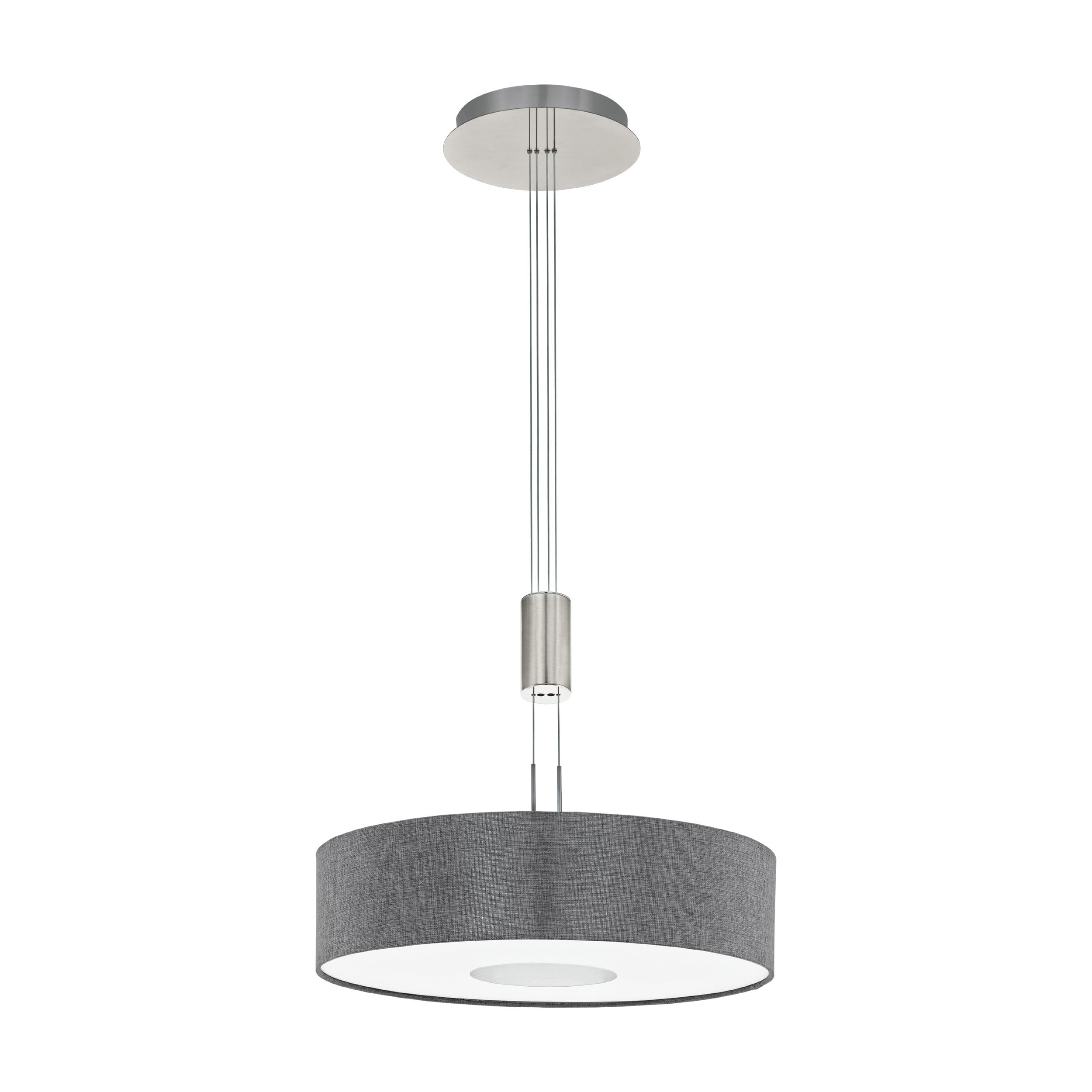 EGLO ROMAO Pendant Light, Steel, 24 W, Matt Nickel, Chrome