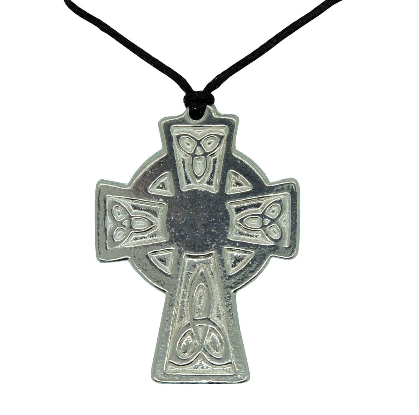 Pendentif Croix Celtique En Étain – Fait Main En France – Artisanat Breton Garanti à Vie