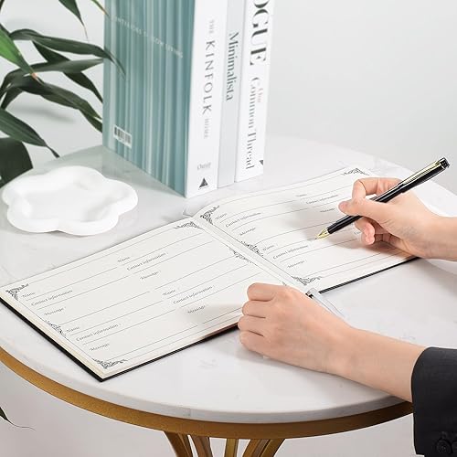 Miniatura 5 de Libro de invitados funerario para funeral, libro de 80 páginas, libro de registro funerario, una celebración de la vida