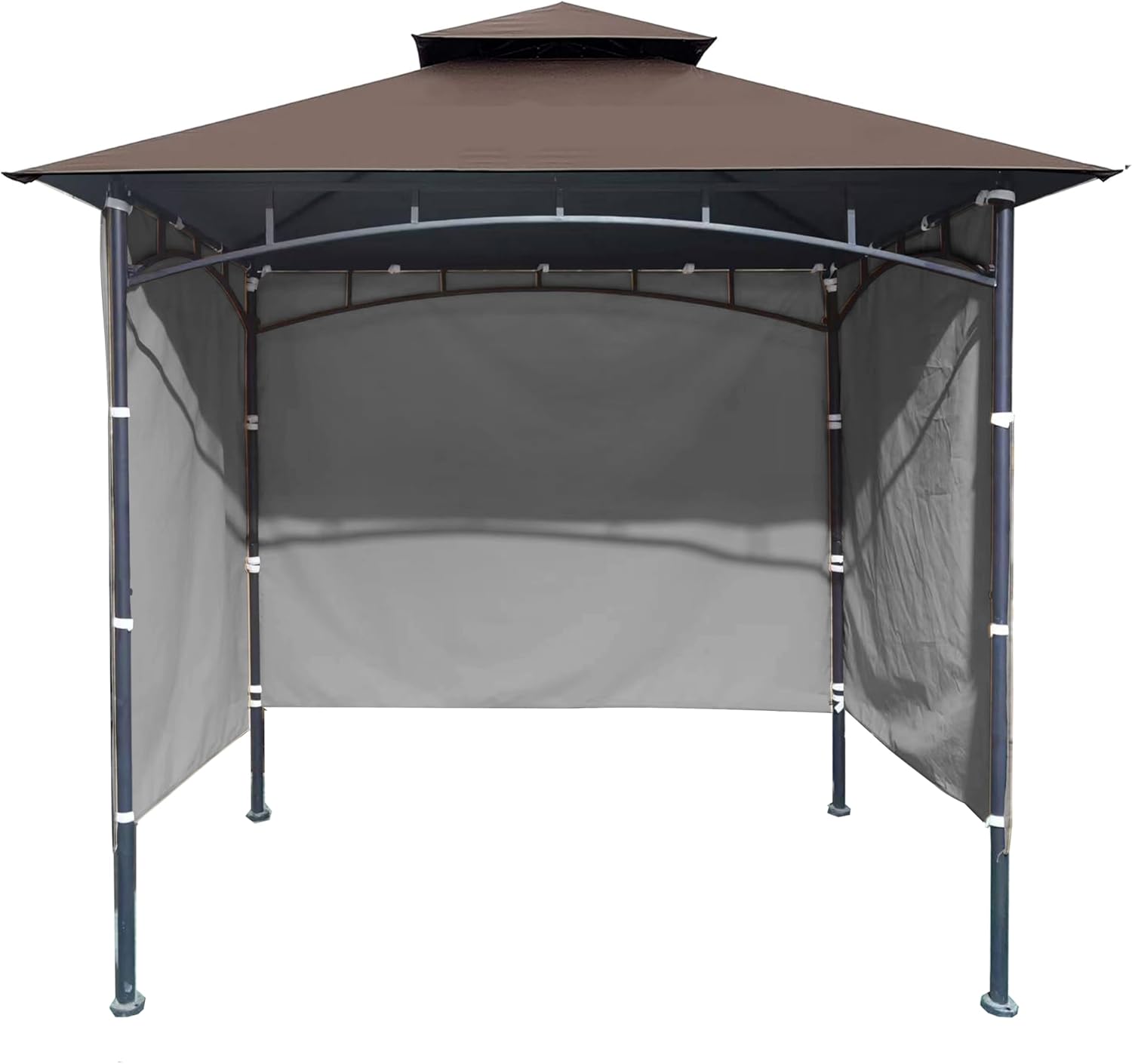 3PCS Grill Gazebo Replacement Sidewall, 5' x 8' Outdoor BBQ Gazebo Sunwall,(Gray)