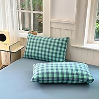 Vista 6 de FACE TWO FACE Juego de funda de edredón de 100 % algodón lavado, con textura parecida al lino, transpirable, duradero, suave y cómodo