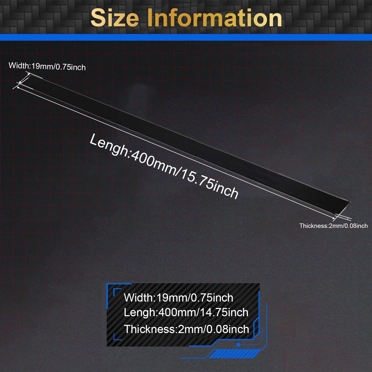 LUKYO Carbon Fiber Rods, 2.5mm Diameter, 400mm Length, 10 Pack, Black, Industrial Grade