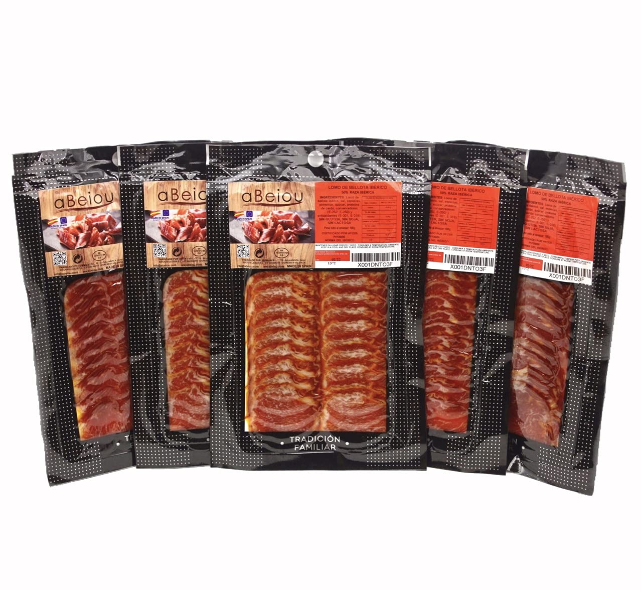 Chorizo Ibérico de Bellota Loncheado 50% Raza Ibérica 500 g (5×100 g) — Curación +16 Meses — Cert. Hycer — Guijuelo Salamanca — aBeiou — view 18