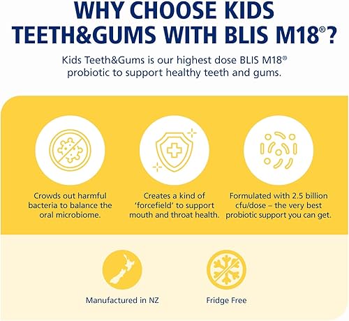 Miniatura 4 de BLIS Kids Dientes y encías Probióticos Orales - Apoya la salud de los dientes y las encías, fresa - 30 pastillas