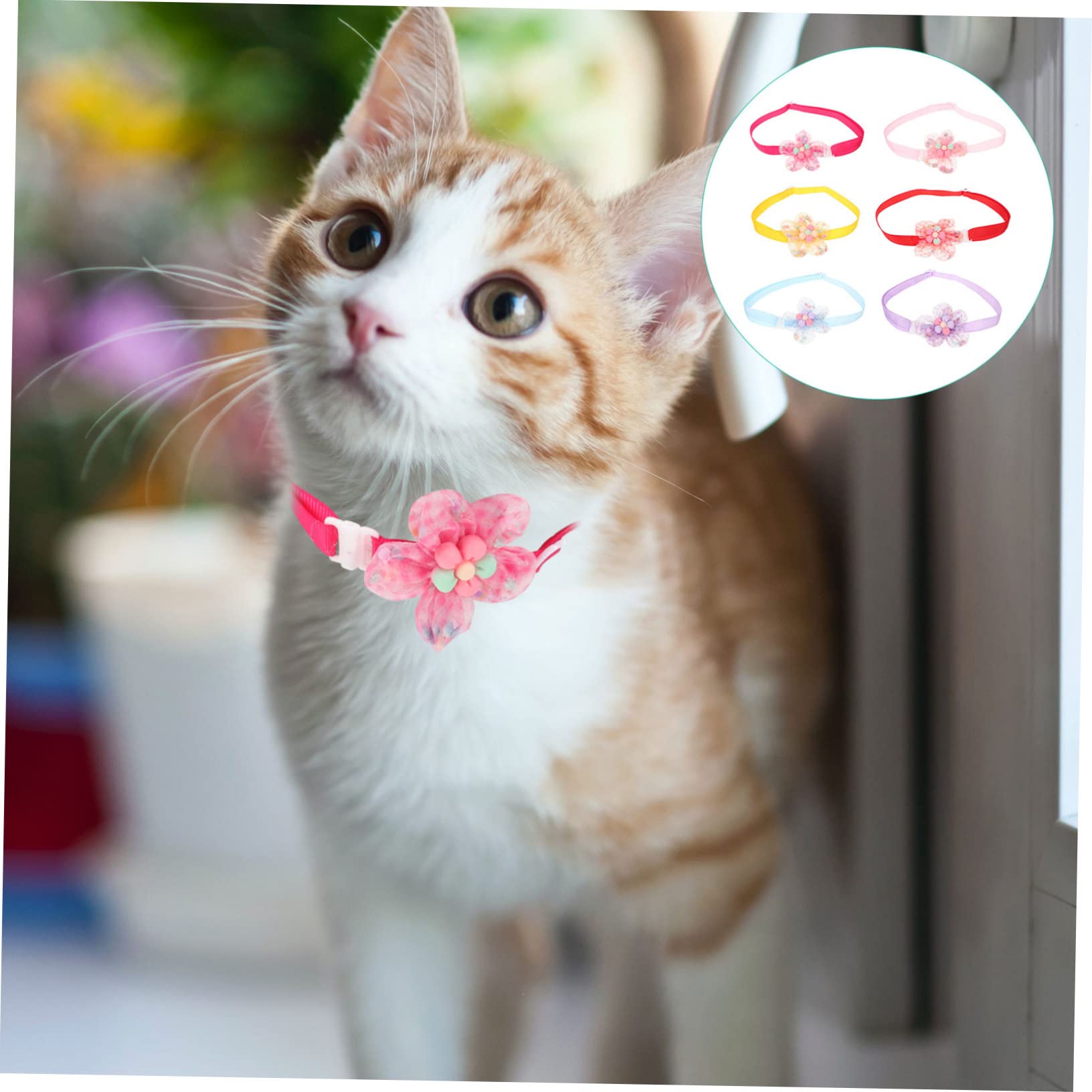 Happyyami 30pièces Collier pour Petits Chiens Et Chats avec Fleurs Confortable Et Décoratif De Accessoire Mignon pour Fêtes Et Occasions Spéciales