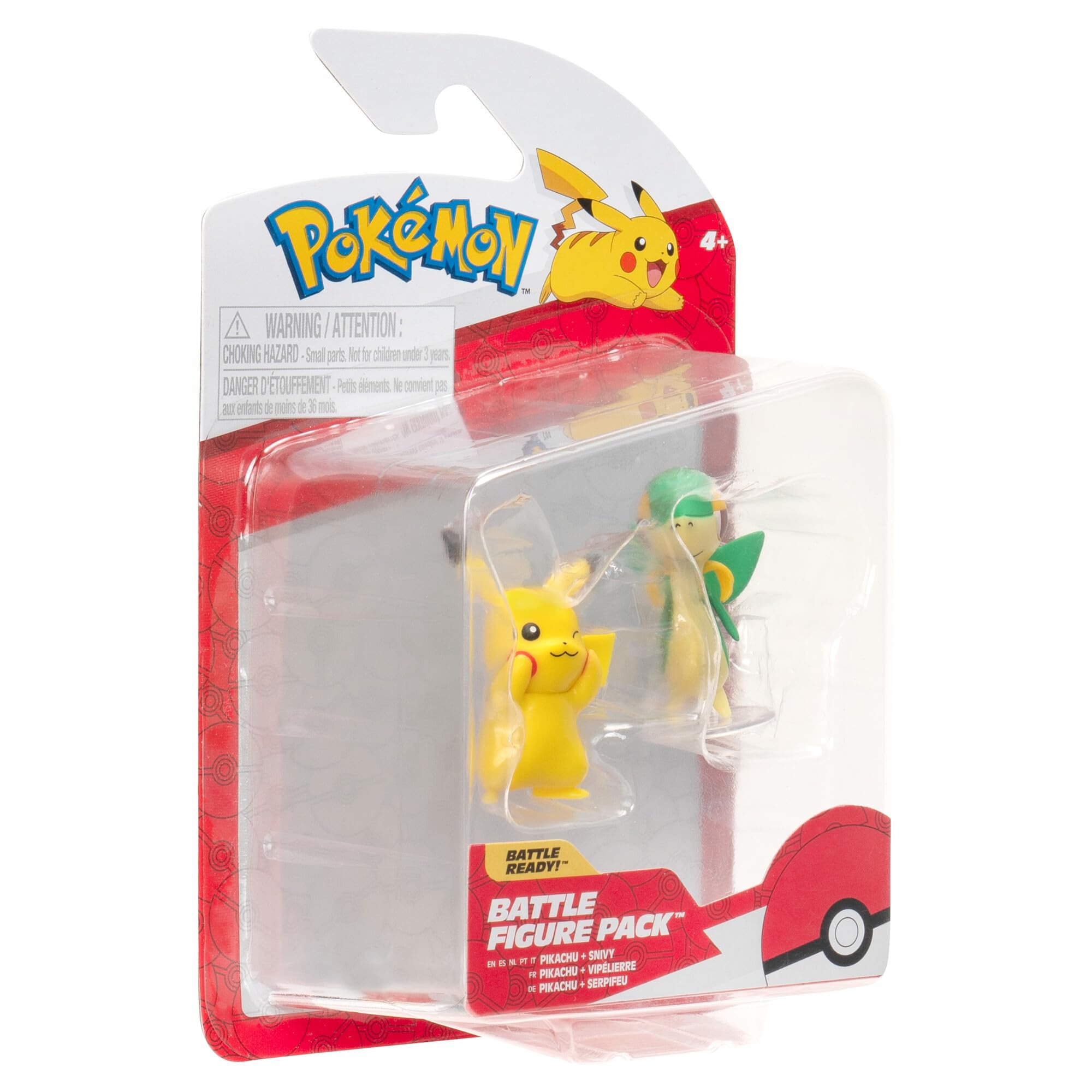 Pokémon PKW4066 - Battle Figure Pack - Pikachu, Serpifeu, offizielle detaillierte Figuren, je 5 cm – Ansicht 2