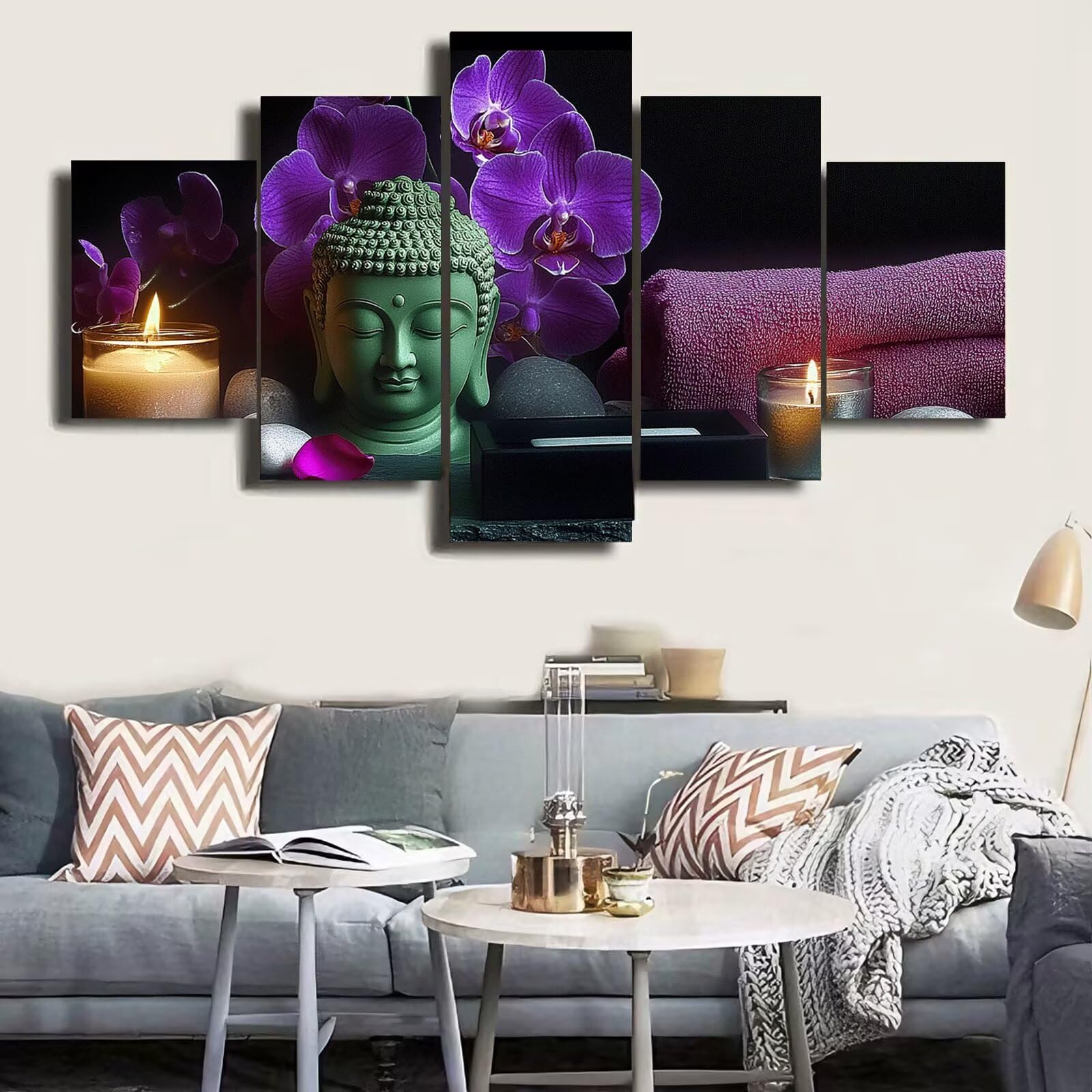 Diamond Art Zen 5D Zestawy do malowania diamentami dla dorosłych, 5 sztuk, do malowania po numerach, dla dorosłych, kwiaty, 8, haft krzyżykowy, materiały plastyczne do dekoracji pokoju, prezenty dla