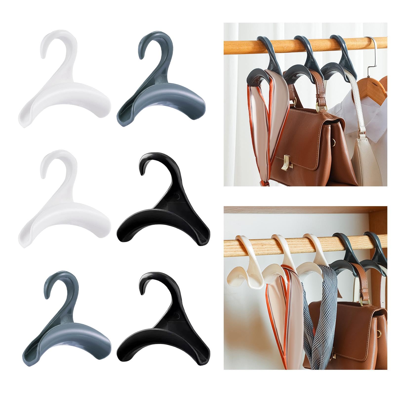 bnf bnf® Purse Hanger Hook Wardrobe Tote Bag Rack Holder for Handbags Satchels Purses White Gray Home & Garden | Household Supplies & Cleaning | Home Organization | Hooks & Hangers-picture-33