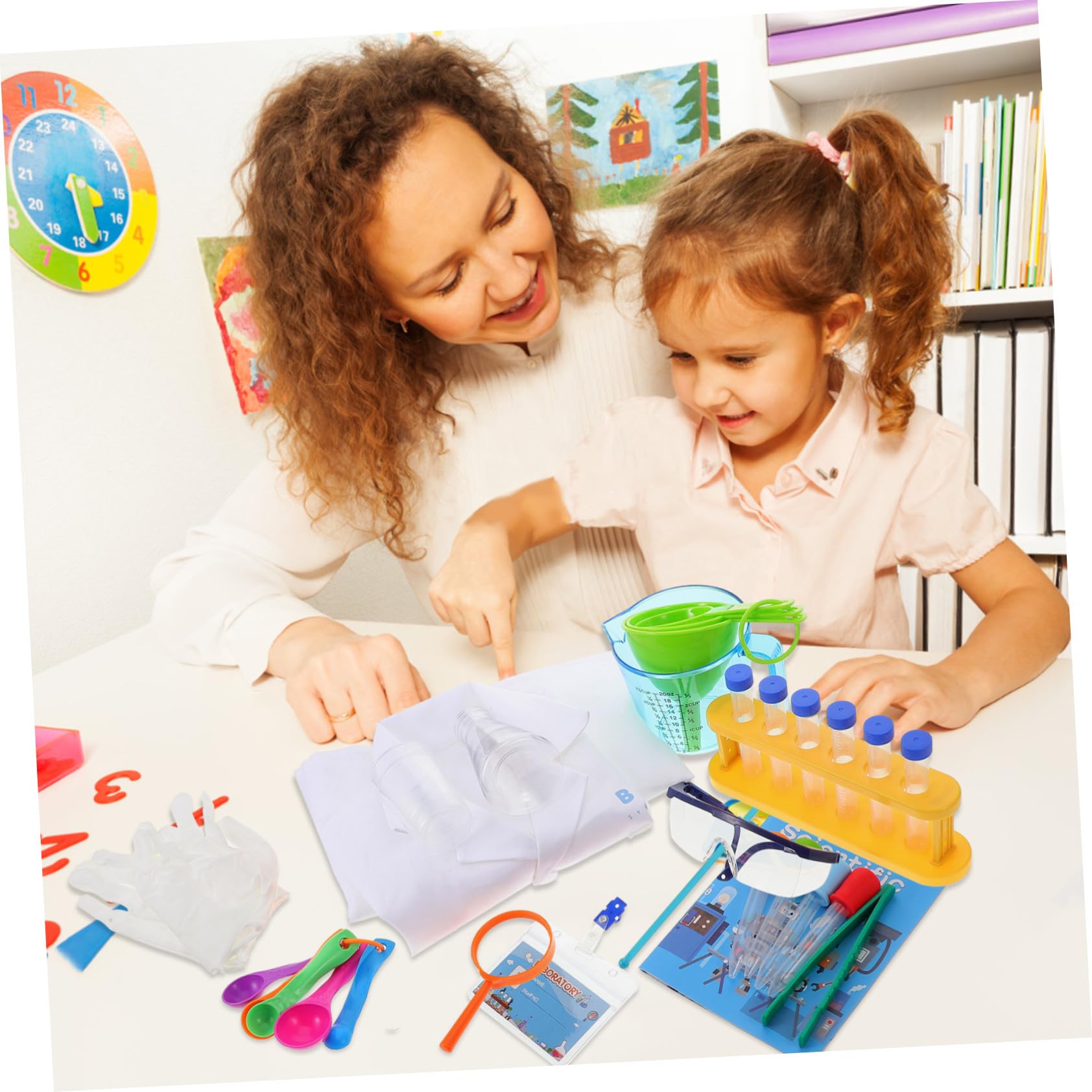 Kit de Experimentos Científicos para Niños de Plástico, 1 Juego | Juego de Química, Laboratorio para Niño y Niña, Ciencia Infantil, Aprendizaje Práctico Color Aleatorio