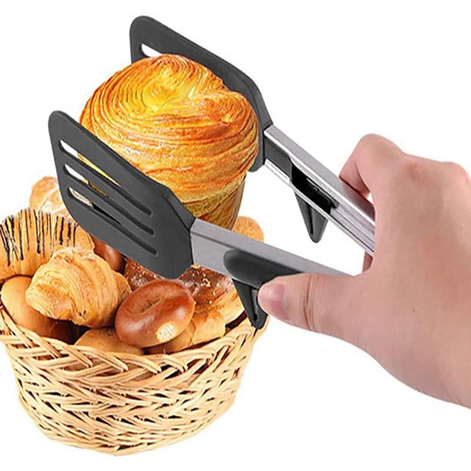 Szczypce do gotowania Szczypce kuchenne, szczypce do gotowania z blokadą ze stali nierdzewnej Premium z silikonowymi końcówkami, antypoślizgowe szczypce do gotowania