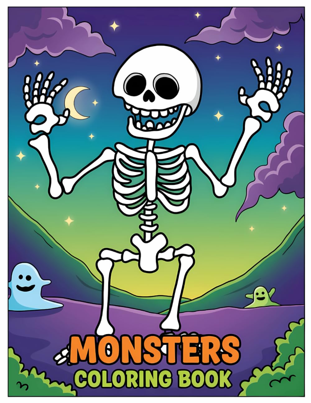 Monsters Coloring Book: A Fun Spooky Adventure Filled With Quirky Creatures for Creative Kids and Teens