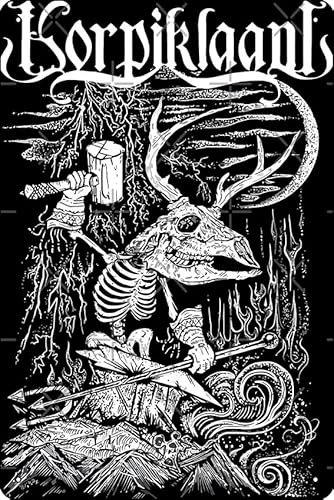 Oedrtqi Korpiklaani - Vanno Rauta Tapporauta Print Funny Metal Tin Sign for Home Kitchen Bar Room Garage Decor 8