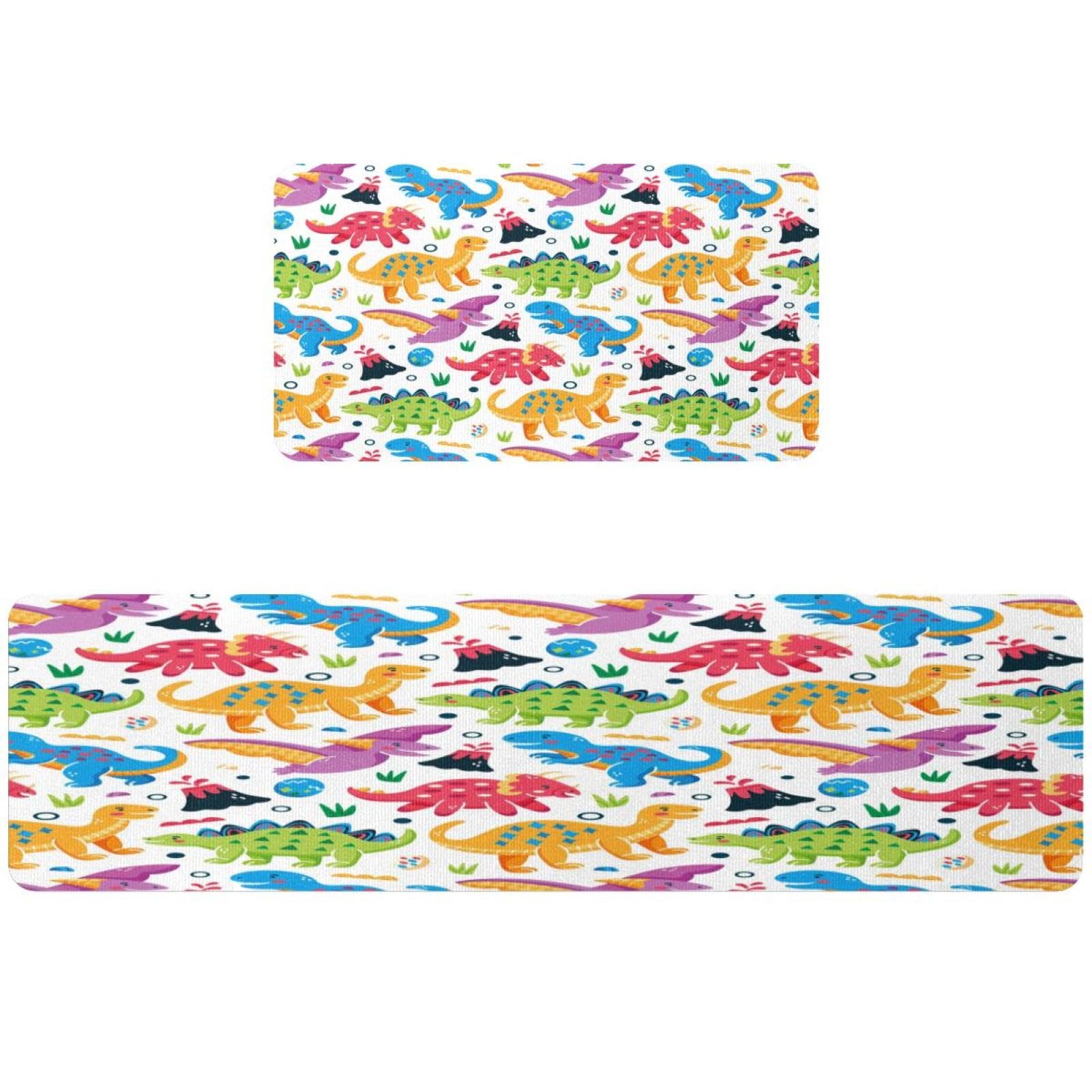 2 tapetes de cocina de dinosaurios alfombra antideslizante lavable pasillo y lavado