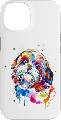 Miniatura 4 de Funda divertida para iPhone 1212 Pro colorida Shih Tzu Dog Love-r Dad Mom, Boy Girl