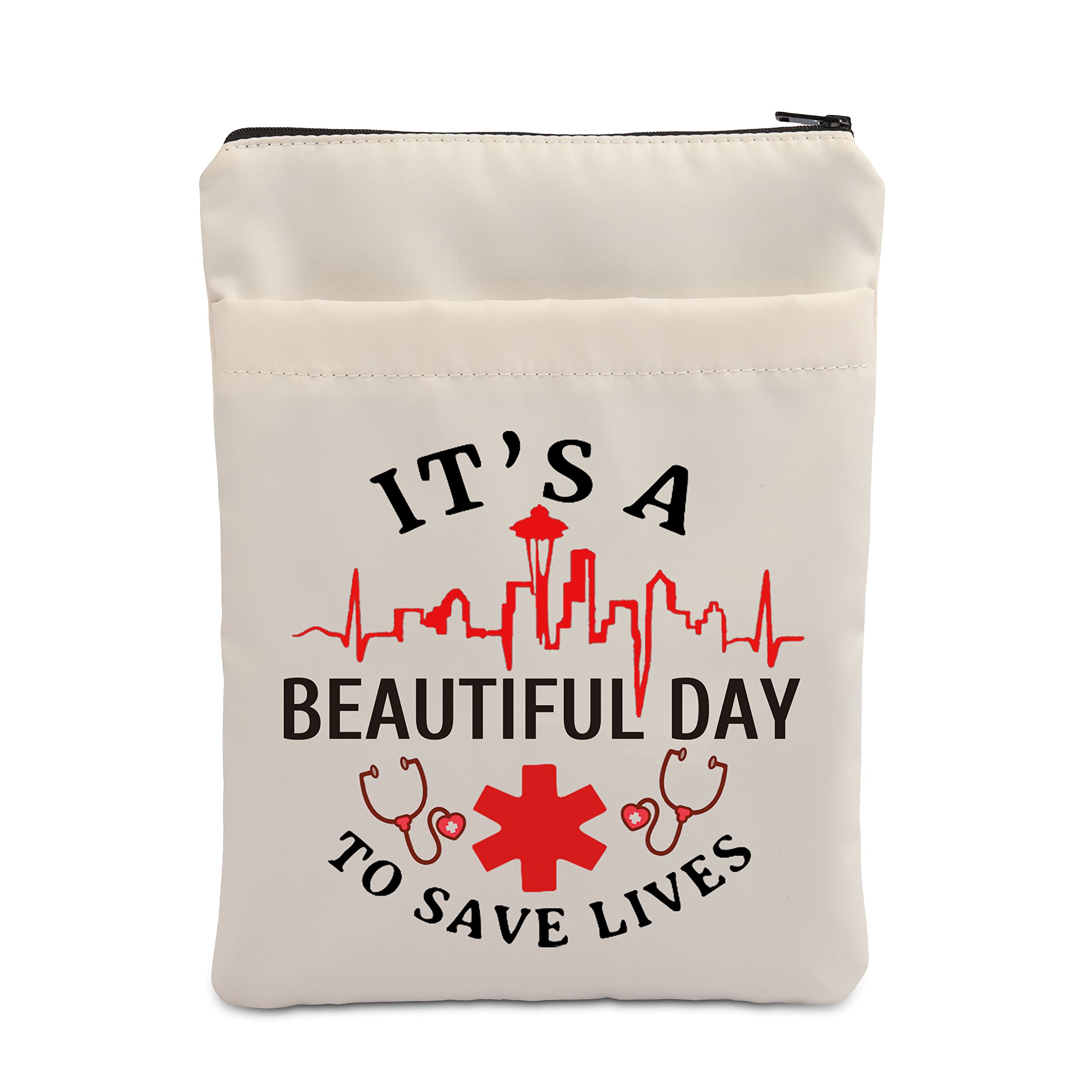 VAMSII Doctor Book Sleeve It's a Beautiful Day to Save Lives Gift for Nursing Student（Beautiful Day to Save Lives）